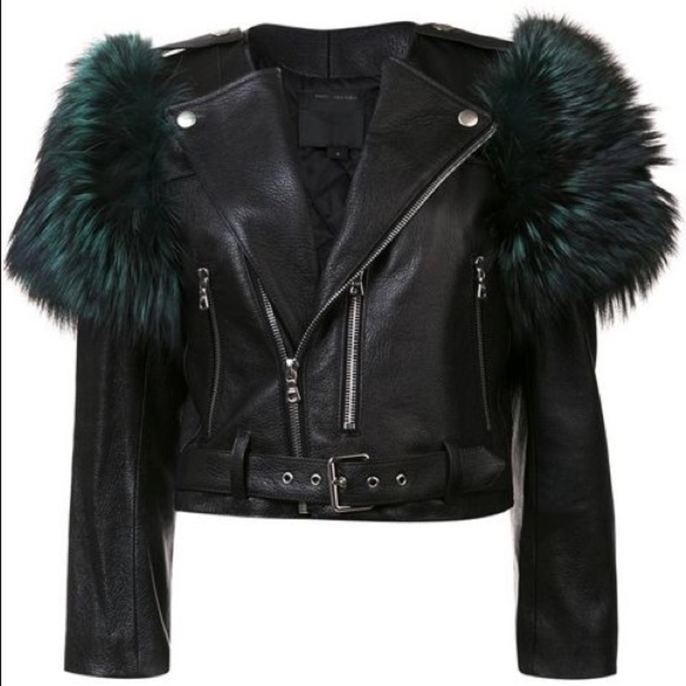 ❣️SOLD❣️MARC JACOBS FUR + LEATHER JACKET 0(XS)